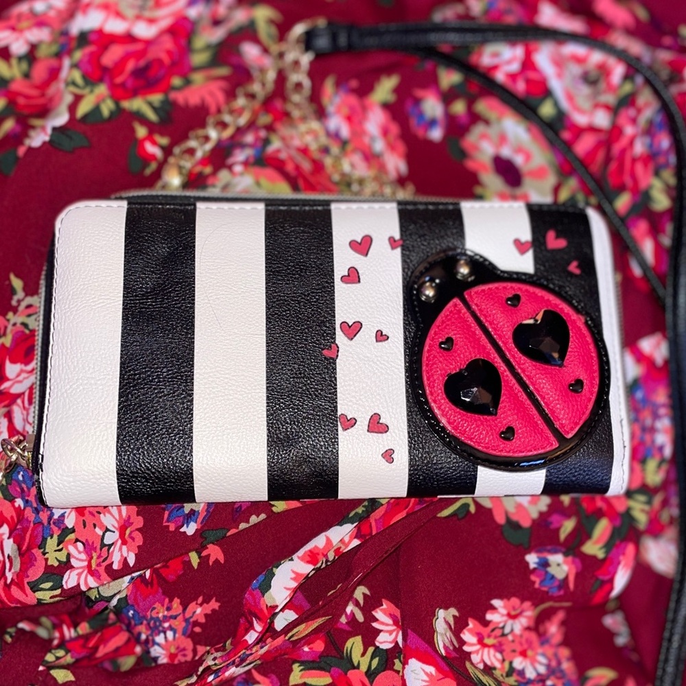 Lady Bug Betsey Johnson crossbody wallet